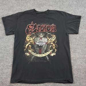 Saxon Thunderbolt World Tour 2018 Shirt Mens Medium Black Metal Band Tee